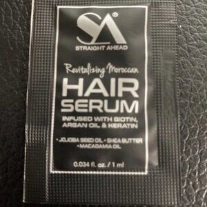2 STRAIGHT AHEAD SAMPLES REVITALIZING MOROCCAN HAIR SERUM-0.034 fl oz/ 1 ml EACH